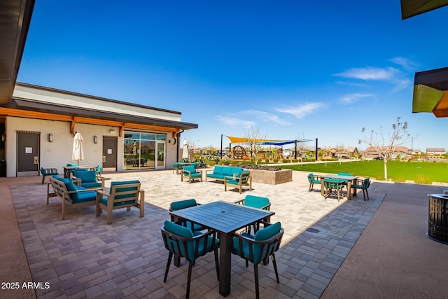 9922 E Thunderbolt Ave, Mesa, AZ 85212 - view of patio featuring outdoor lounge area and outdoor dining area
