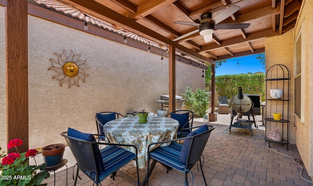 1910 E Citation Ln, Tempe, AZ 85284 - view of patio / terrace with ceiling fan and outdoor dining area