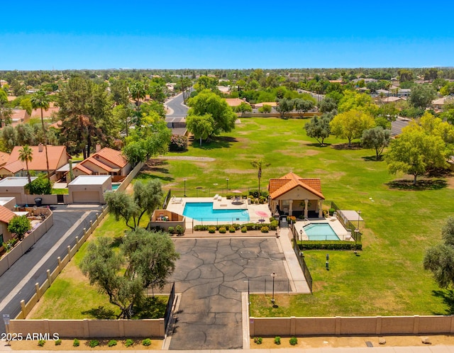1910 E Citation Ln, Tempe, AZ 85284 - aerial perspective of suburban area featuring a pool area
