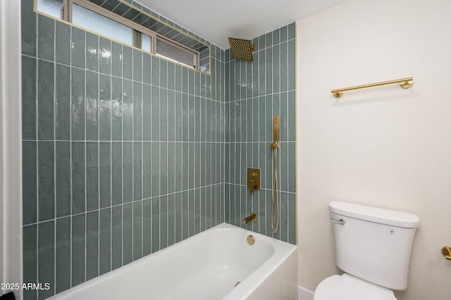 full bath featuring shower / bathing tub combination and toilet