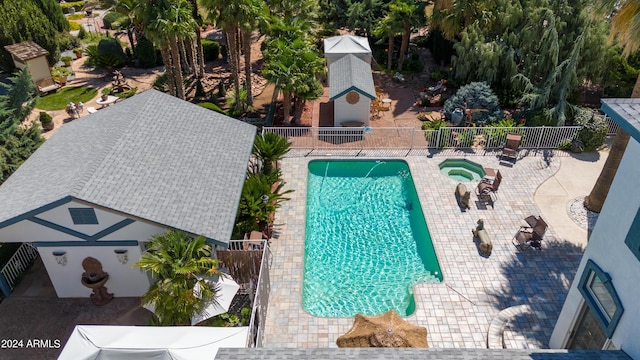 view of pool featuring a patio area