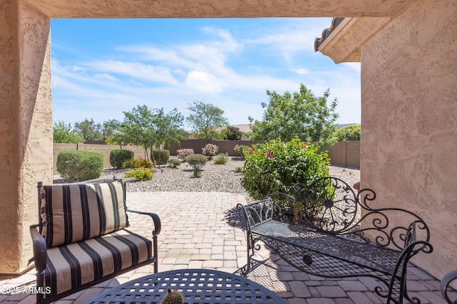 4279 N Spyglass Dr, Florence, AZ 85132 - view of patio / terrace with a fenced backyard