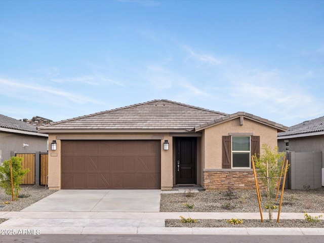 view of front of home featuring a garage