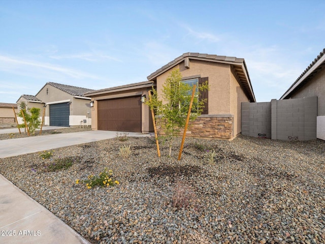 view of front of home featuring a garage