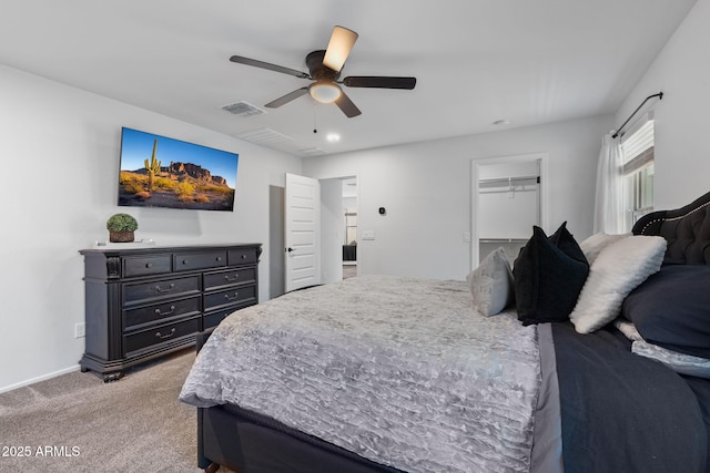 654 E Buckingham Ave, Gilbert, AZ 85297 - bedroom featuring carpet flooring, ceiling fan, and a closet