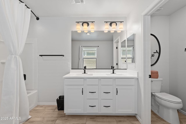 654 E Buckingham Ave, Gilbert, AZ 85297 - full bathroom featuring double vanity and shower / bath combo