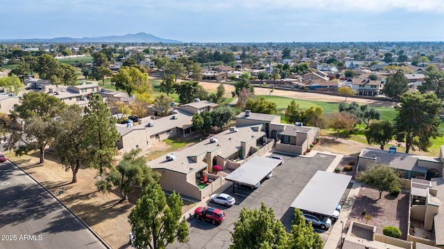 bird's eye view featuring a mountain view