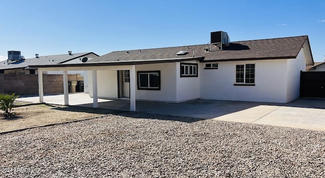 back of house featuring a patio area