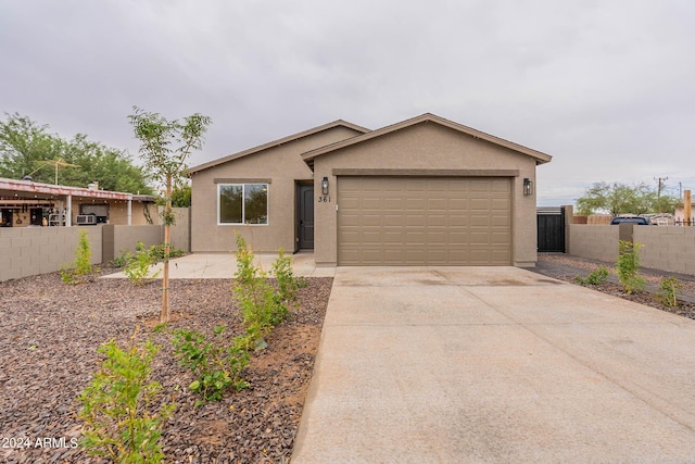 view of front of house featuring a garage