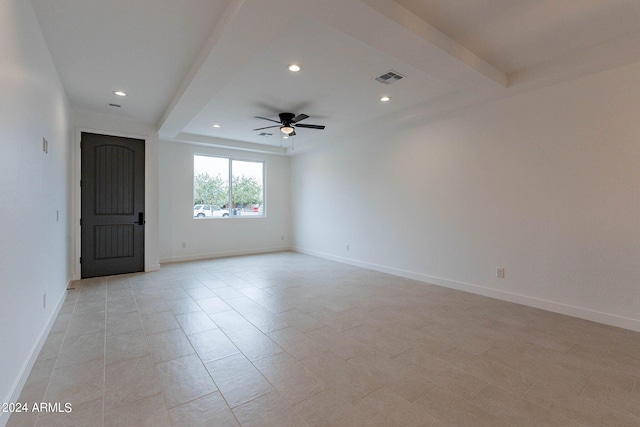 empty room with ceiling fan