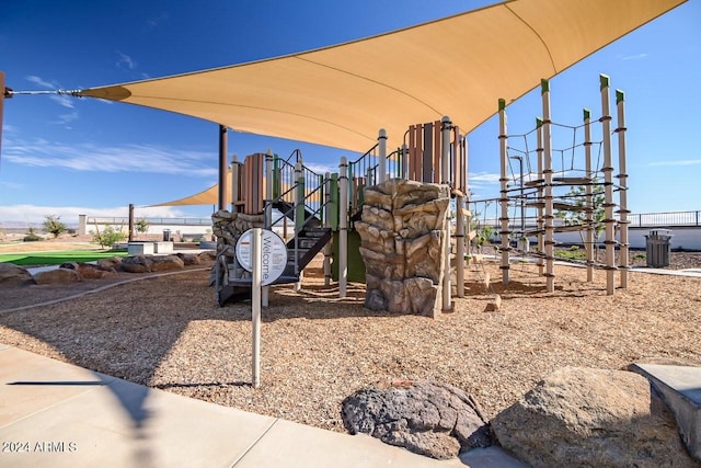 view of community jungle gym