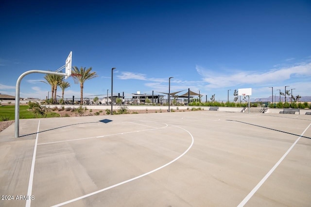 view of basketball court featuring community basketball court