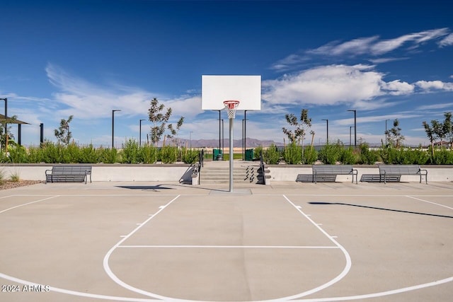 view of basketball court featuring community basketball court