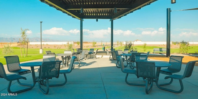 view of patio featuring outdoor dining space