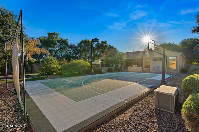 view of basketball court with basketball court