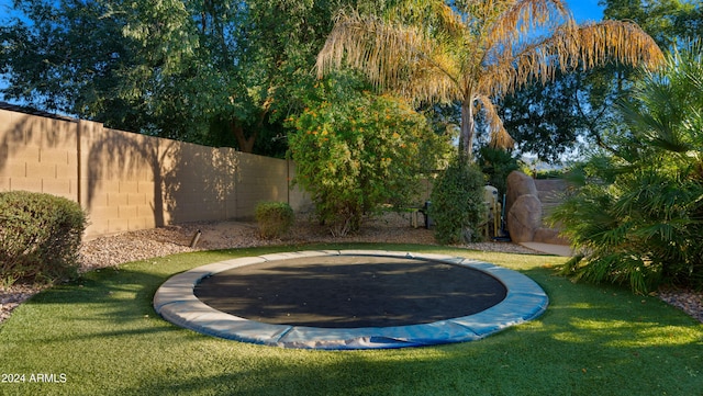 6429 S Honor Ct, Gilbert, AZ 85298 - view of yard featuring a trampoline