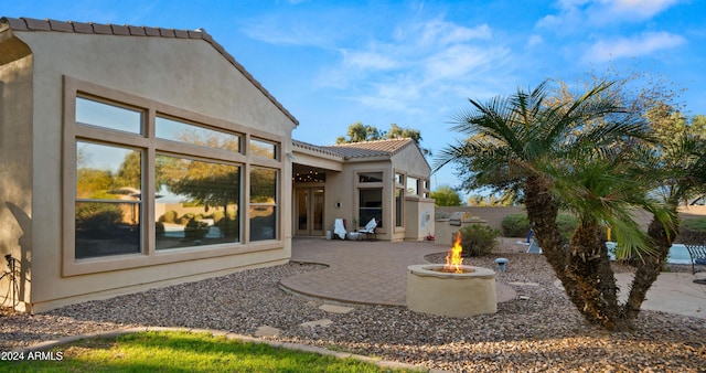 6429 S Honor Ct, Gilbert, AZ 85298 - view of yard with a fire pit and a patio