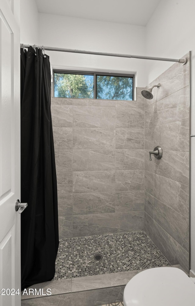6429 S Honor Ct, Gilbert, AZ 85298 - bathroom featuring a tile shower, healthy amount of natural light, and toilet