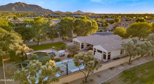 6429 S Honor Ct, Gilbert, AZ 85298 - aerial view of residential area featuring mountains