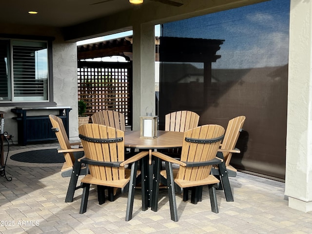 707 Lunar View Way, Chino Valley, AZ 86323 - view of patio / terrace with outdoor dining area and ceiling fan