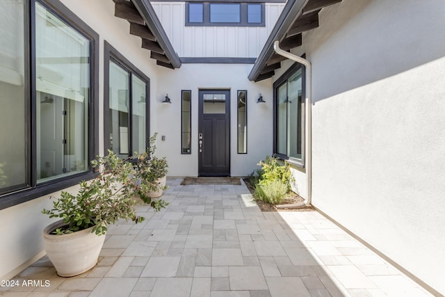 view of doorway to property