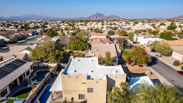 bird's eye view featuring a mountain view