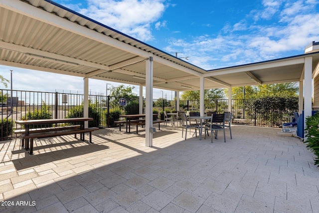 view of patio / terrace with fence