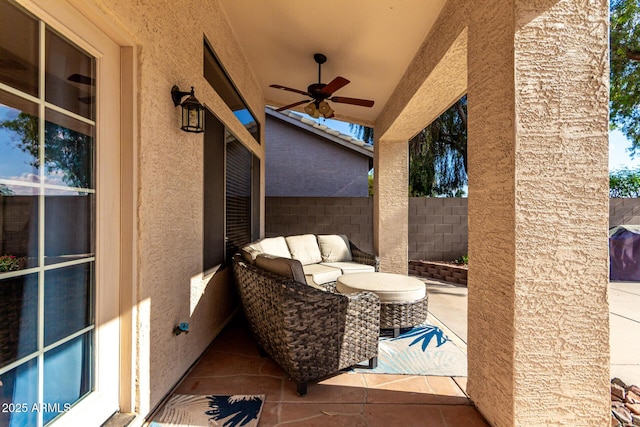 1022 S Butte Ln, Gilbert, AZ 85296 - view of patio with ceiling fan