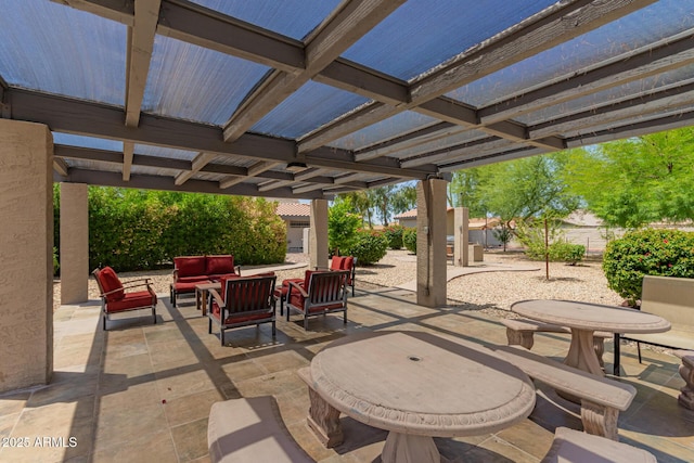 1402 E Guadalupe Rd Unit 234, Tempe, AZ 85283 - view of patio / terrace with an outdoor living space
