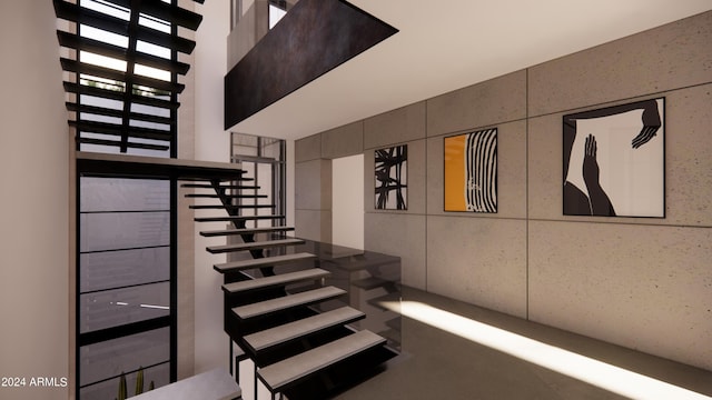 10772 E Canyon Cross Way, Scottsdale, AZ 85255 - stairway with a towering ceiling