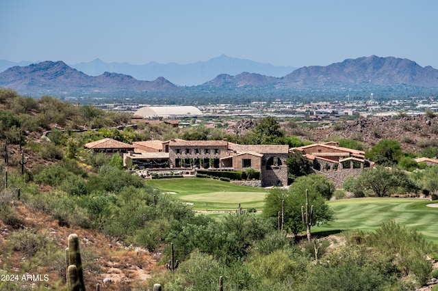 10772 E Canyon Cross Way, Scottsdale, AZ 85255 - mountain view featuring a golf course