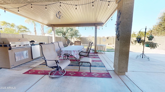 view of patio / terrace with area for grilling