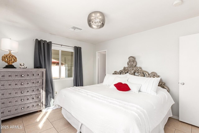 view of tiled bedroom