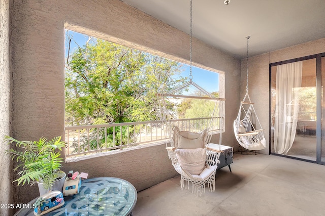 view of sunroom