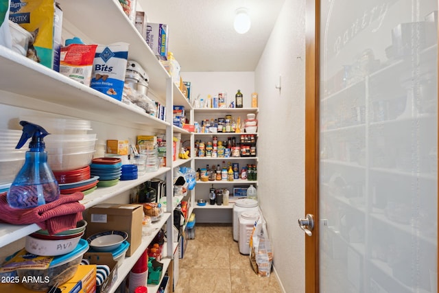 view of storage area
