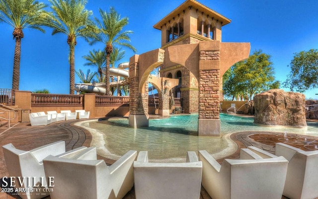 exterior space featuring a community pool