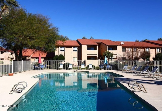 view of pool with a patio area