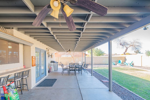 view of patio / terrace with french doors