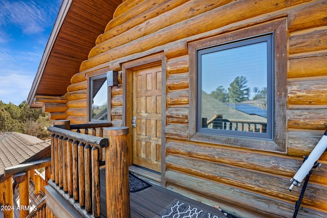 view of doorway to property