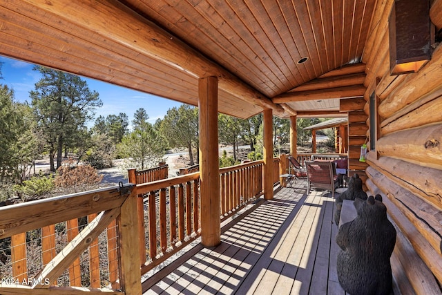 view of wooden deck