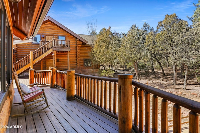 view of wooden terrace