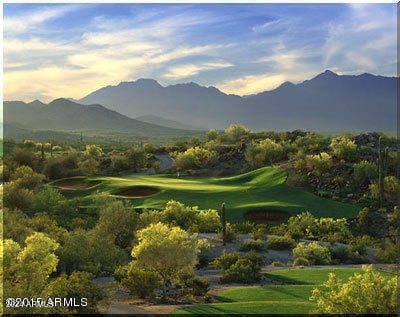 mountain view with golf course view