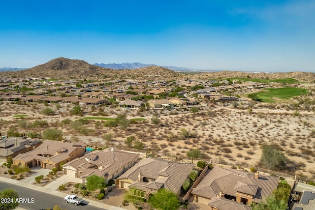 bird's eye view with a mountain view and a residential view