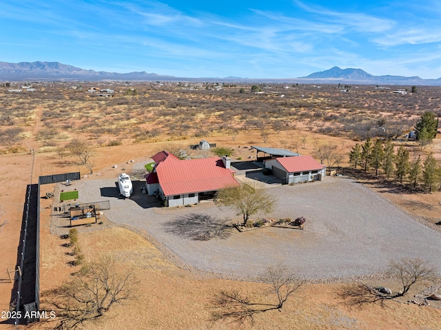 aerial view featuring a mountain view