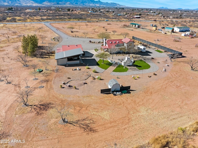 bird's eye view featuring a mountain view