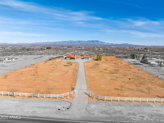 exterior space featuring a mountain view and a rural view