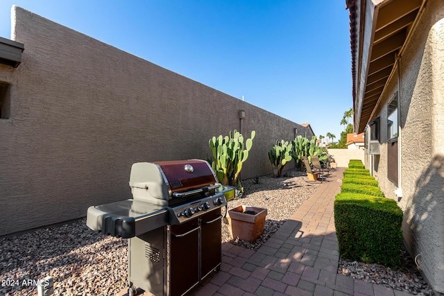 view of patio / terrace featuring grilling area