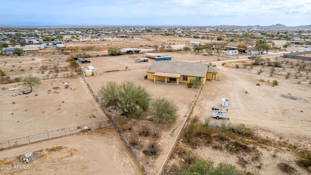 aerial view with a mountain view