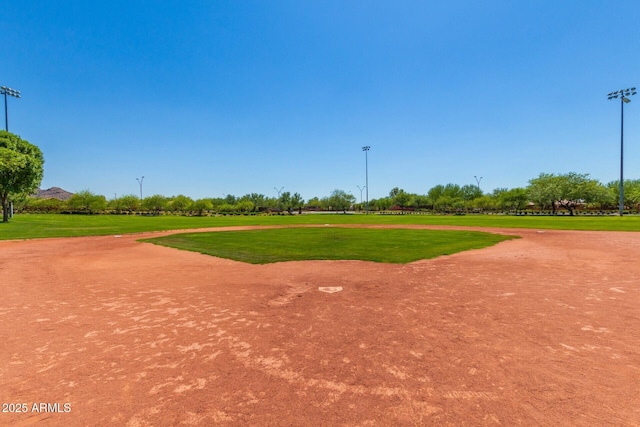 view of community featuring a yard