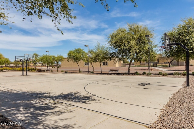 view of sport court with community basketball court